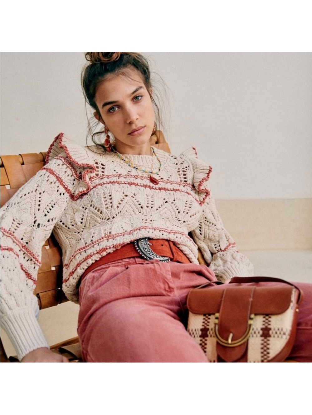 Sezane Denise Jumper Frill cotton